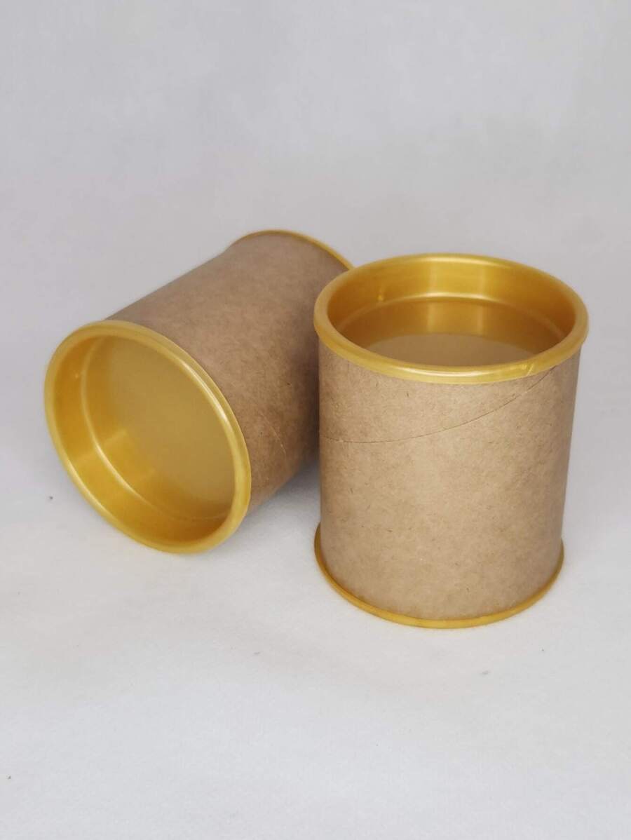 Tubo lata kraft para lembrancinha - 07x06cm - 50 unidades - Dourado Claro - Visão 1