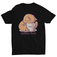 Morning Mood Coffee Lady Kittens T-Shirt
