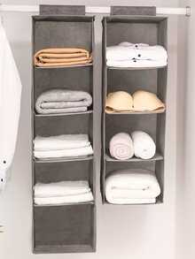 1 件灰色可洗悬挂式衣柜收纳盒，多层用于衣物存储和抽屉式衣柜盒装饰秋季装饰节日装饰房间装饰家居装饰秋季装饰卧室装饰 - 灰色 - 查看 3