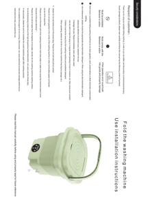 8L可折疊便攜洗衣機,全自動家用短襪和內衣洗衣機,專用至小洗滌 - 綠色 - 查看 9