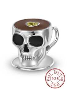 FOREVER QUEEN 1個925純銀萬聖節骷髏打火機頭骨掛飾,適用於手鍊、項鍊