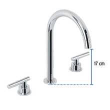 Mezcladora p/lavabo,taladros separados,palanca,cromo,Tubig - Gris - Ver 3