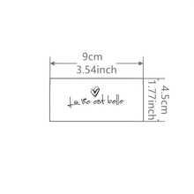 1 miếng dán hình xăm tạm thời chống nước và lâu trôi có chữ tiếng Anh (kéo dài trong 7-15 ngày) - màu đen - Xem 3