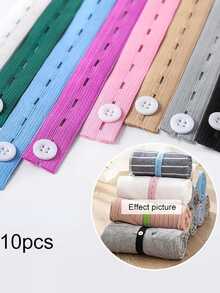 10pcs Clothes Organizer Strap - Perfect for Travel & Business Trips! - White - View 2