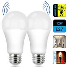 1入組12瓦LED動態感應燈泡 6000K日光色- PIR感應器自動開關，適用於家庭、停車場和夜間照明- AC85-265V - 12瓦 - 查看 2