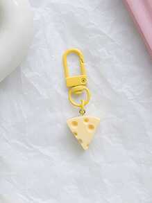 1 Pieza Encantador Llavero De Queso Con Colgante En Forma De Cubo De Queso Amarillo, Dulce Regalo Para Estudiantes Y Adolescentes Niñas, Llavero Para Llaves Del Coche - Amarillo - Ver 2