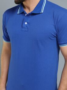 Men Polo Shirts - 藍色 - 查看 6