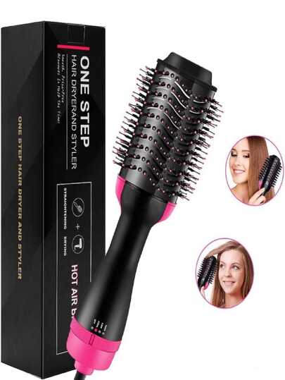 Cepillo Secador de Cabello, 4 en 1 Cepillo Alisador Pelo Multifunción, Electrico Cepillo de Aire Caliente Portátil de Iones Negativos,Cepillo Moldeador Volumizador y Cepillo Alisador, Secador Cepillo Para Mujeres