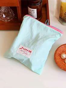 糖果色迷你旅行化妝包，1個多功能化妝品組織手提包浴室淋浴錢包攜帶口紅、刷子、護膚品、手機、、小件物品，適用於家庭、旅行、度假和學校使用，化妝包化妝袋護膚袋化妝用品裝箱，旅行必備郵輪必備宿舍必備婚禮伴娘禮物母親禮物生日禮物朋友和教師禮物家居裝飾浴室客廳臥室裝飾浴室組織珠寶組織唇膏油組織指甲油組織收納化妝品組織化妝袋妝箱 - 薄荷藍 - 查看 1