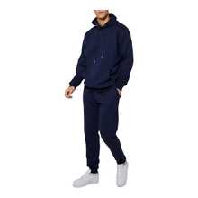 Conjunto de Pants y Sudadera Hoodie para Hombre - Azul Marino - Ver 3