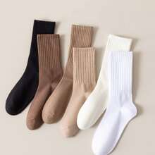 6雙女性素色及膝襪子 - 彩色 - 查看 1