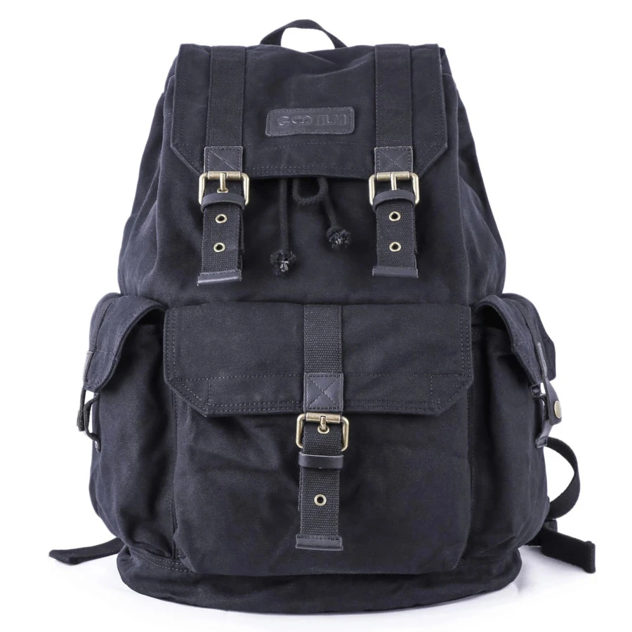 Gootium Canvas Backpack Rucksack 21101 - Black - View 1