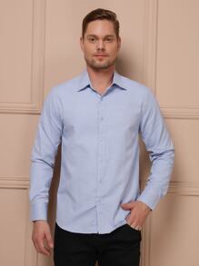 Men Shirts - 霧霾藍 - 查看 4