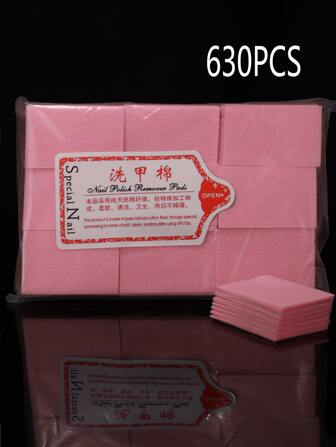 630 piezas/Paquete Almohadillas quitaesmalte para manicura