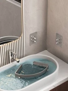 Gun Gray Bathroom Storage Tripod Single Layer - Grey - View 6