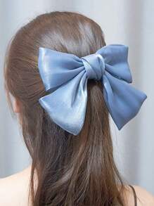 1 Piece Of 7.87 Inch, Women's Bow, Satin Oversized Hair Clip, Suitable For Daily Wear,Valentine's Day Couples As A Gift Hair Accessories Valentines,Hair Barrettes Hair Clips Claw Clips Hair Claws