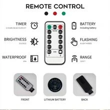3公尺燈線掛簾燈,usb供電花燈(9.8英尺x9.8英尺),8種燈光模式與遙控調光,防水等級ip64,適用於派對臥室牆壁閃爍室內外裝飾溫暖白光 - 黃色 - 查看 8