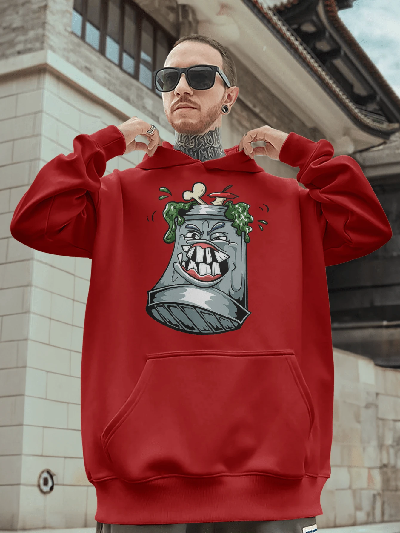 Men Sweatshirts - Đỏ - Xem 1