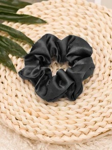 2 件装基本款缎面纯色发带，适合日常休闲使用 - 黑與白 - 查看 3