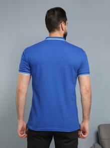 Men Polo Shirts - 藍色 - 查看 5
