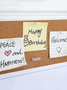 About 100pcs/box Drawing Push Pins, Notice Board Pins For Board, Maps, Posters, Photos And Home Office Craft Projects - Clear - View 2