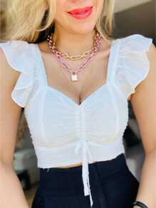 Women Tops - Màu be - Xem 5