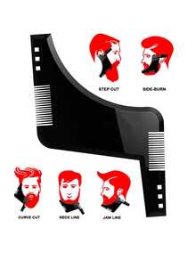 barba moldeador Peine & Herramienta de plantilla , barba de peinado & ribete - Negro - Ver 2