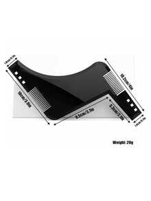 barba moldeador Peine & Herramienta de plantilla , barba de peinado & ribete - Negro - Ver 6