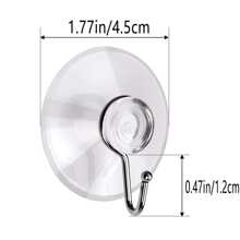 10入組透明pvc材質真空吸盤掛鉤,無痕浴室廚房塑料玻璃架