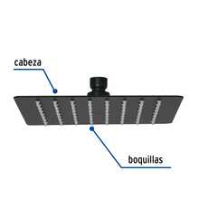 8" Square Watering Can, Stainless Steel, Without Arm, Black, Túbig - nero - Visualizzare 3