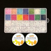 5000pcs 3mm Small Glass Seed Beads And Letter Beads Set For Women's And Girls' Jewelry Making, With 0.8mm Bracelet String Included