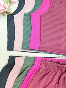 Women Two-piece Outfits - Red Violet - View 2