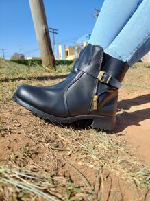 Women Fashion Boots - 黑色 - 查看 4