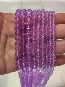 1 String Of Light Purple Glass Beads/Holiday Beads/Austrian Crystal Style Glass Beads/Glass Round Beads/Glass Faceted Beads/Glass Spacer Beads, Suitable For Earrings/Bracelets/Anklets/Necklaces Jewelry Making/Christmas Tree Decoration/Holiday Decoration/Wedding Decoration/Window Decoration - Lilac Purple - View 7