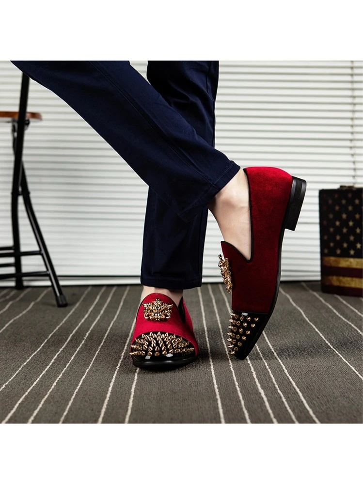 Men Loafers Dress Shoes Wedding Shoes For Men Slip-On Shoes Size 8 | SHEIN  USA