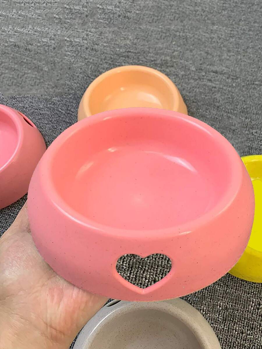 1pc Heart-Shaped Single Bowl Cat/Dog Lover Gift And Dog/Cat Mom Love Pet Food Bowl For Small, Medium & Large Dog Lover And Dog Mom Loves And Cat Lover And Cat Mom Loves