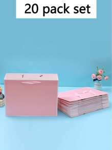 （20入組）大號禮品袋服裝內衣包裝購物袋生日派對禮品袋 - 粉色 - 查看 1