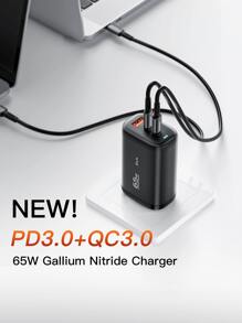 ESSAGER Essager 65W GaN USB Type C Charger For Laptop PPS 45W 25W Fast Charge Fori Realme MobilephiPhone14 13 Pro Phone Suitable For Travel, Office, Dorm, And Home Multi-Port, Adapter