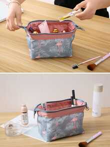 1 Miếng Chim hồng hạc Mô hình Sành điệu Túi vệ sinh du lịch Hộp đựng mỹ phẩm Túi đựng - Màu xanh nhạt - Xem 3