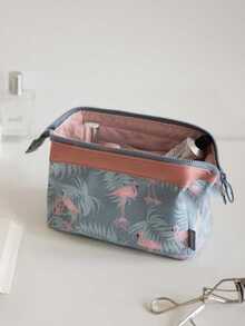 1 Miếng Chim hồng hạc Mô hình Sành điệu Túi vệ sinh du lịch Hộp đựng mỹ phẩm Túi đựng - Màu xanh nhạt - Xem 2