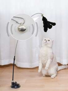 1支新款貓玩具,貓竿帶有鈴鐺和強力吸盤 - 黑色 - 查看 2