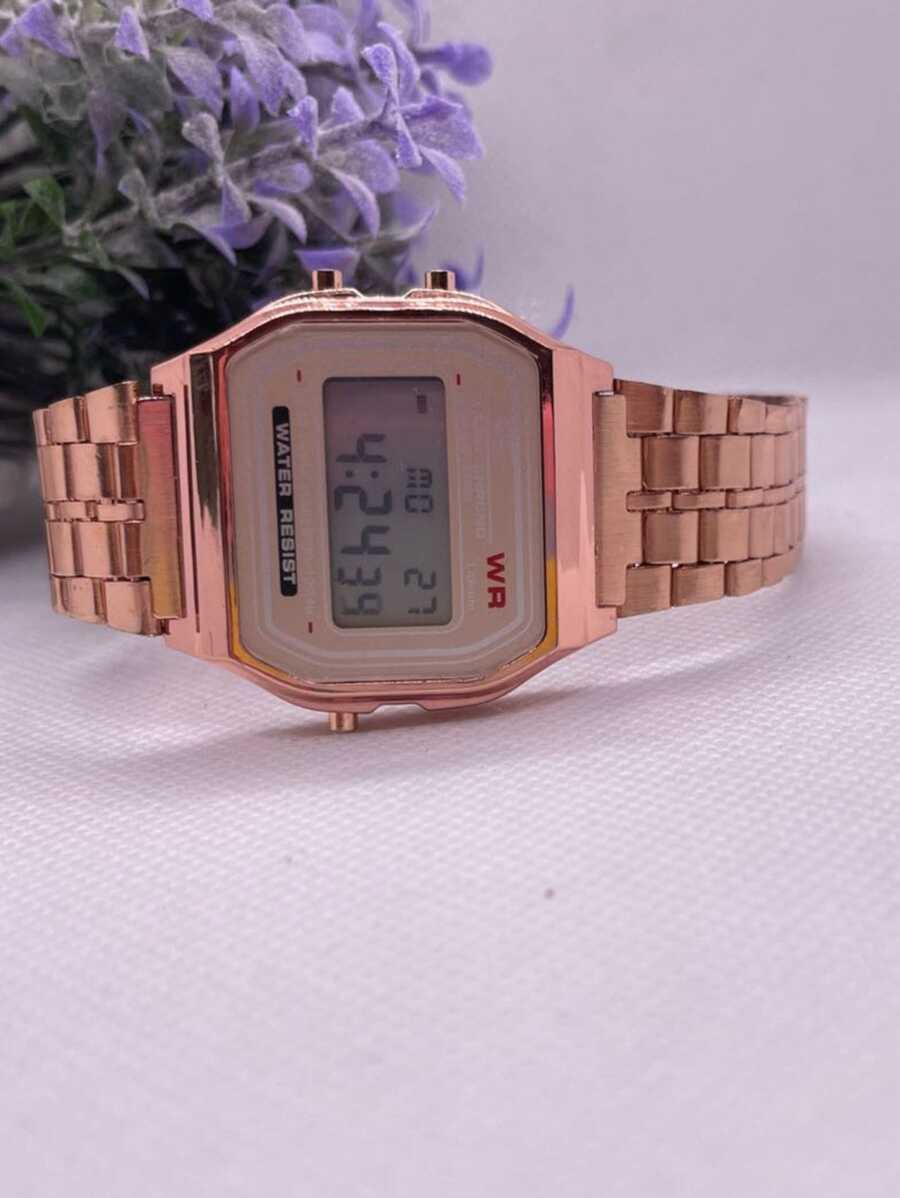 Women's Digital Watches - 玫瑰金 - 查看 1