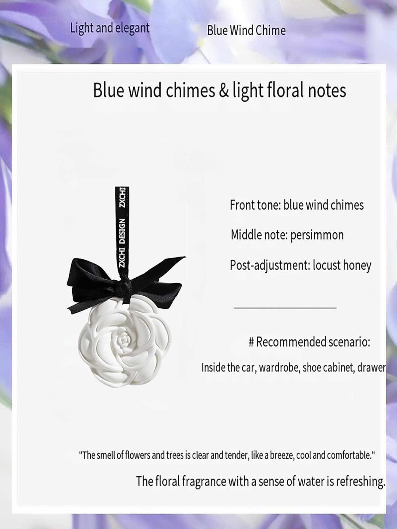 Blue Wind Chime Solid Perfume Fragrance - White - View 1