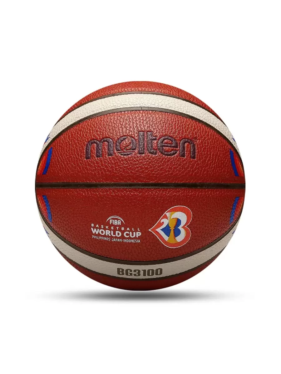 molten 1入正式授權複製版bg3100-m3p(2023版)抗磨pu高彈性橡膠膀胱室內/室外比賽籃球(size 7) - 棕色 - 查看 1