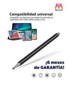 Pluma Para Celular Stylus Pen Lápiz Capacitivo Para Pantalla + ¡Regalo! - Negro - Ver 3