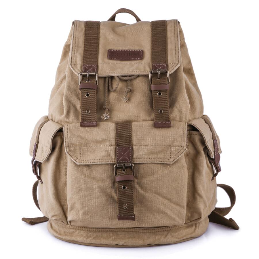 Gootium Canvas Backpack Rucksack 21101 - Khaki - View 1