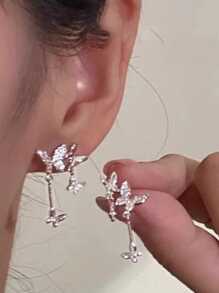 Bông tai stud - Bạc - Xem 3