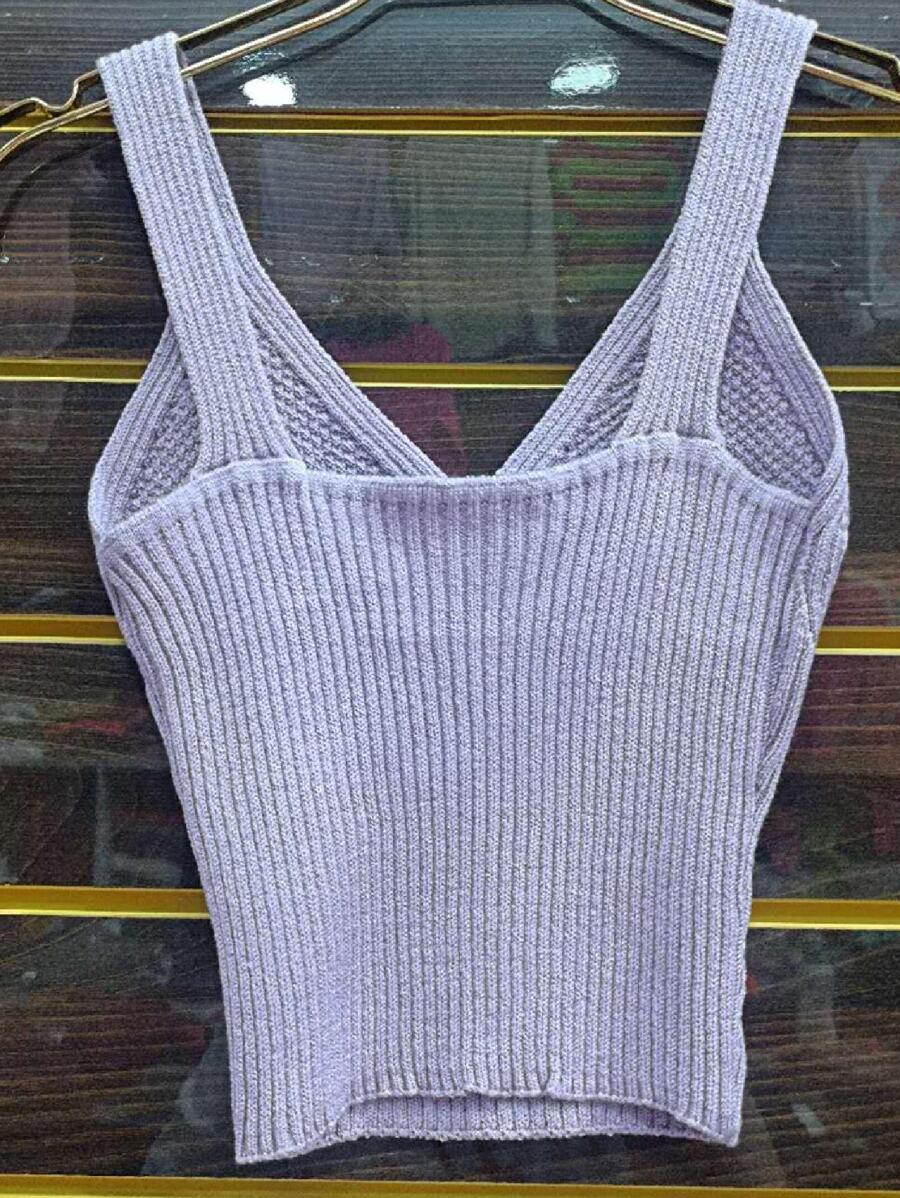 Women Knit Tops - Màu tím  Violet - Xem 1