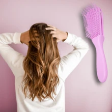 Cepillo para definir rizos. - Rosa - Ver 1