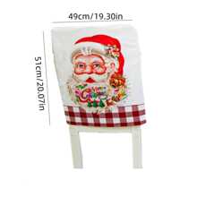 1pc Christmas Cartoon Print Chair Cover For Table And Chair Decoration